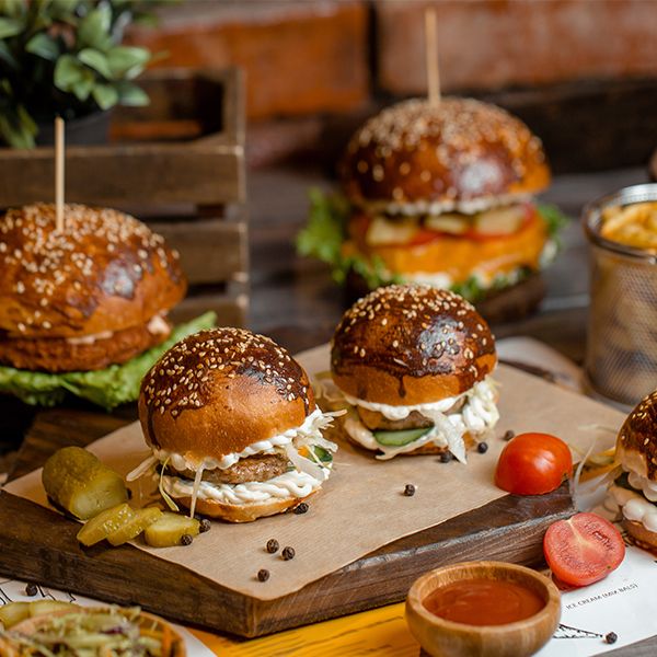 Gourmet Burgers Served at Lovea Fast Food Takeaway in Darlington